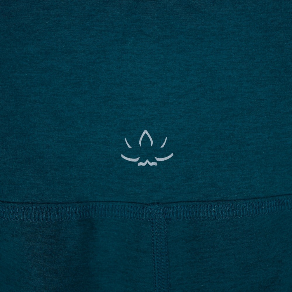 Beyond Yoga Leggings High Waisted Pocket Teal Green Size L Made in USA - Picture 7 of 9